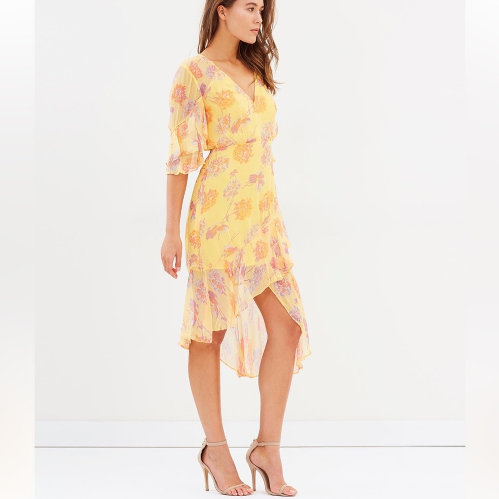 Talulah Cerulean Yellow Midi Dress